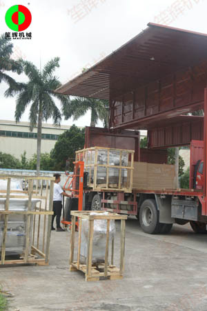 一批蔬果加工設(shè)備順利完工，裝車交付客戶！