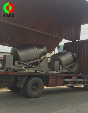 兩臺大型真空滾揉機專車送往大灣區(qū)某肉食品加工配送中心！